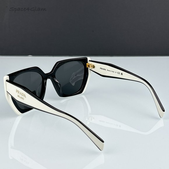 Prada Women Sunglasses Black White Grey Cat Eye PR15WS 09Q5S0 NEW AUTHENTIC main image 8